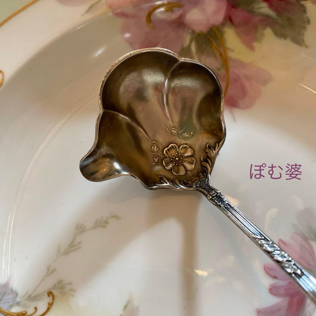 【米国／純銀製】銀器 ３点／チーズスクープ シュガースプーン レードル