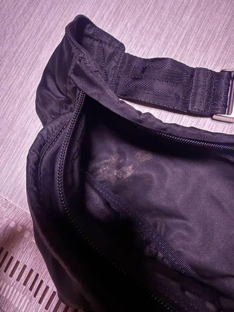 最終価格！PRADA ブラック ナイロン ウエストバッグ