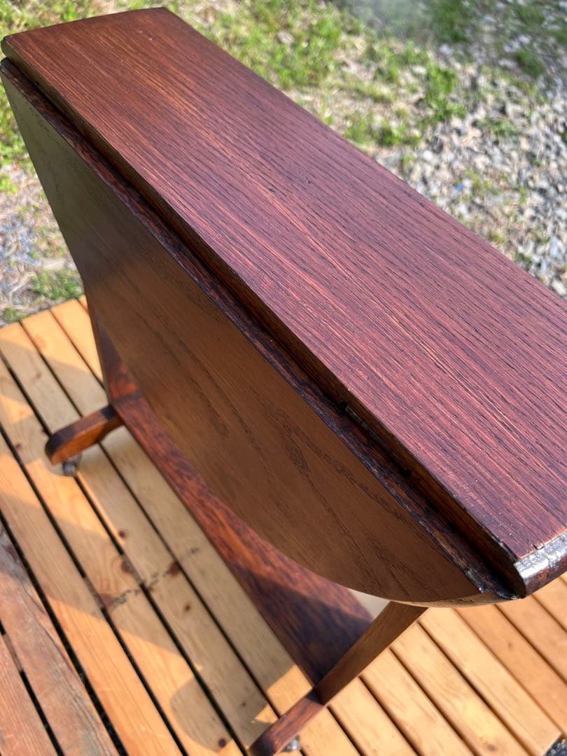 イギリスアンティーク　コンパクトバタフライテーブル　サイドテーブル　希少