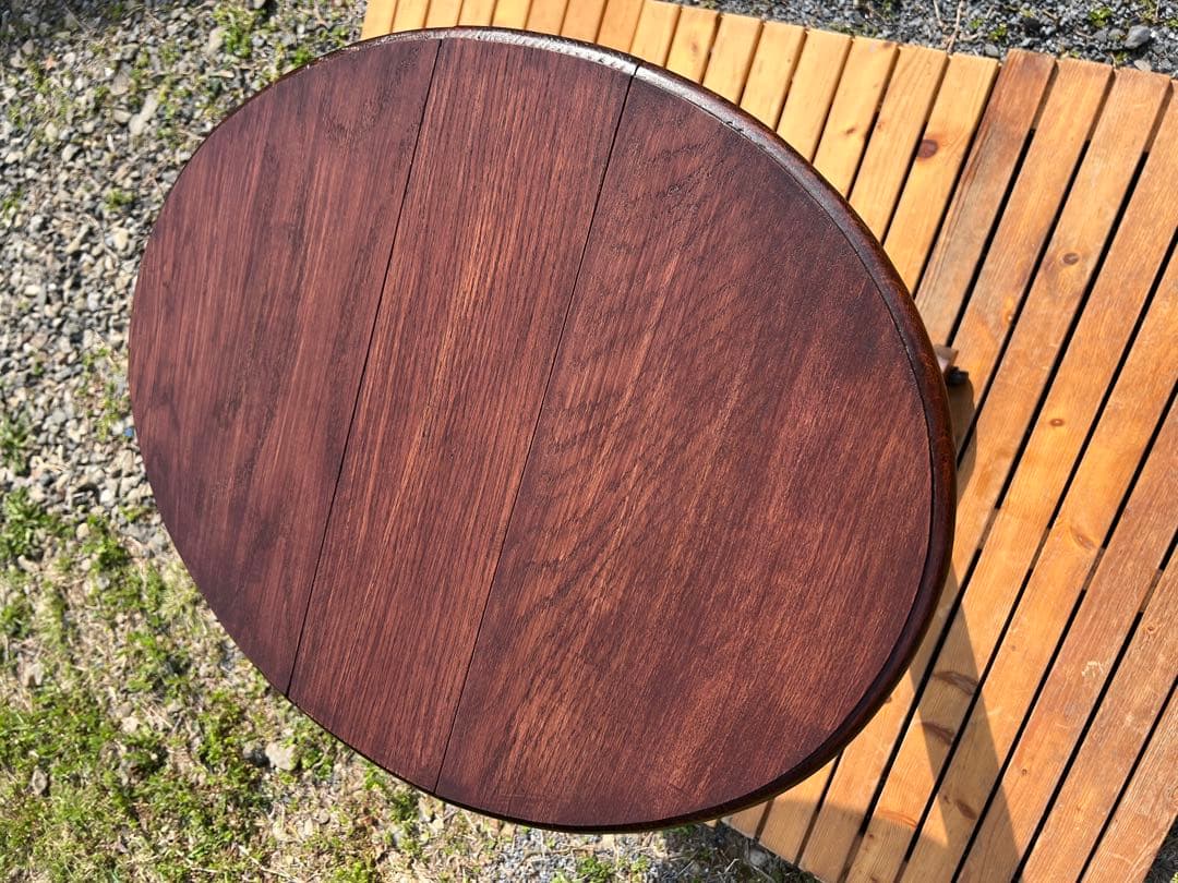 イギリスアンティーク　コンパクトバタフライテーブル　サイドテーブル　希少