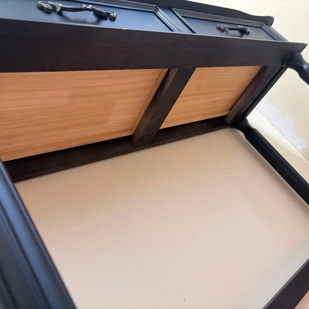 コンソールテーブル アンティーク風 黒 ゴシック ヴィンテージ風