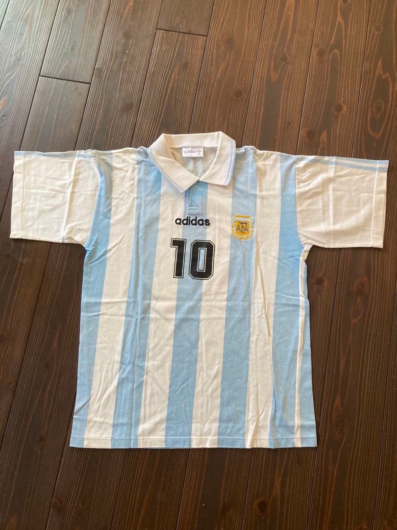 当時物94ワールドカップadidas アルゼンチン マラドーナ サッカーシャツ