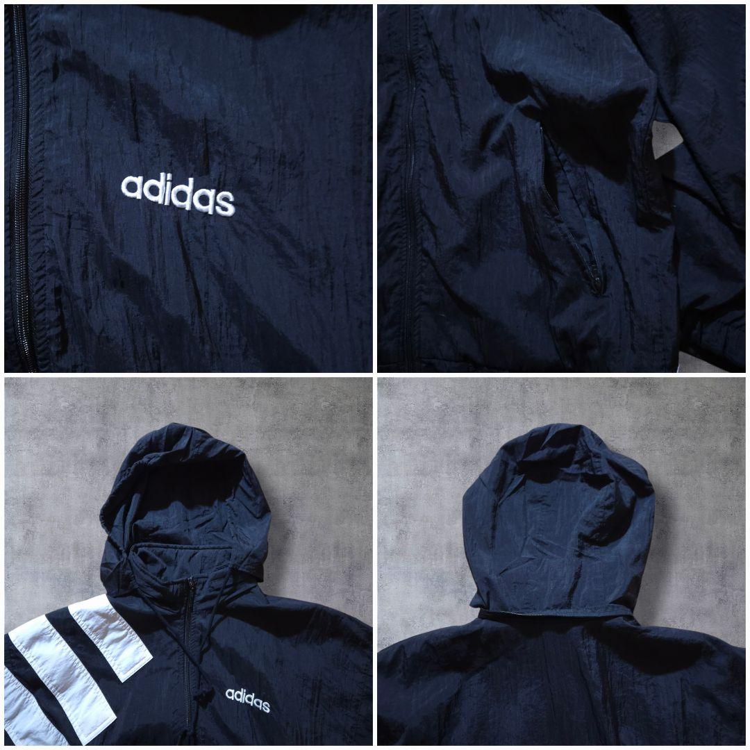 90sadidasアディダスナイロンジャケット銀タグ万国旗タグ刺繍