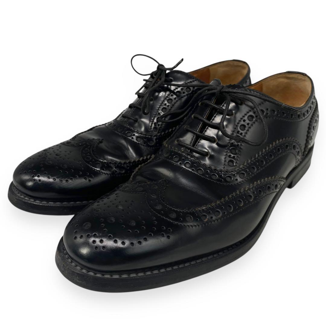 美品■チャーチ　BURWOOD　ビジネスシューズ　ウィングチップ　黒