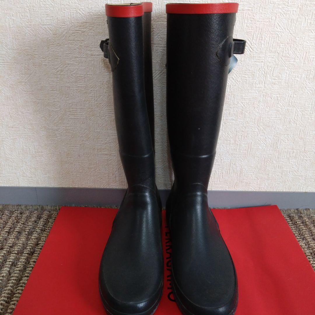 AIGLE マリーン/レッド ロングブーツ 新品タグ付き　フランス製