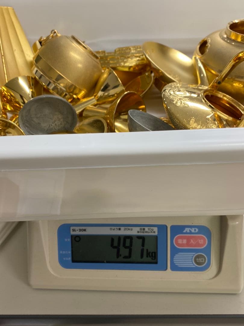 3-3287 24KGP金盃、錫製、他金属品等まとめ