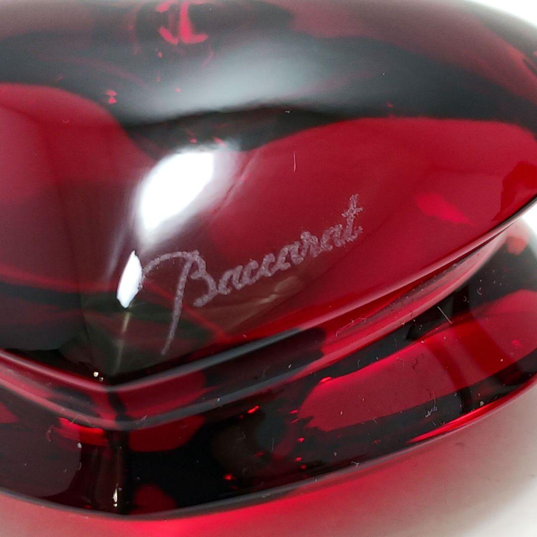 Y2285-3 バカラ ザンザン ハート 赤 レッド ペーパーウェイト 箱付