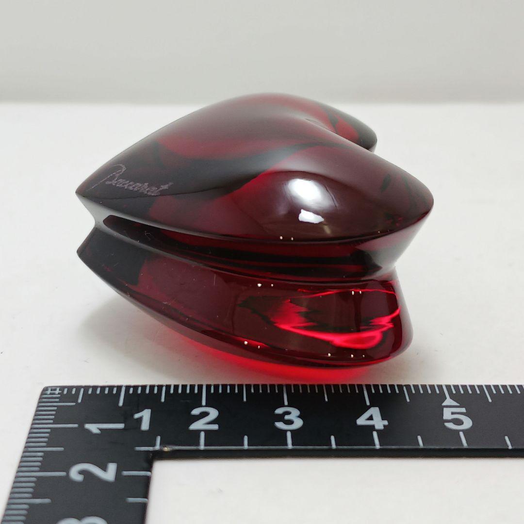 Y2285-3 バカラ ザンザン ハート 赤 レッド ペーパーウェイト 箱付