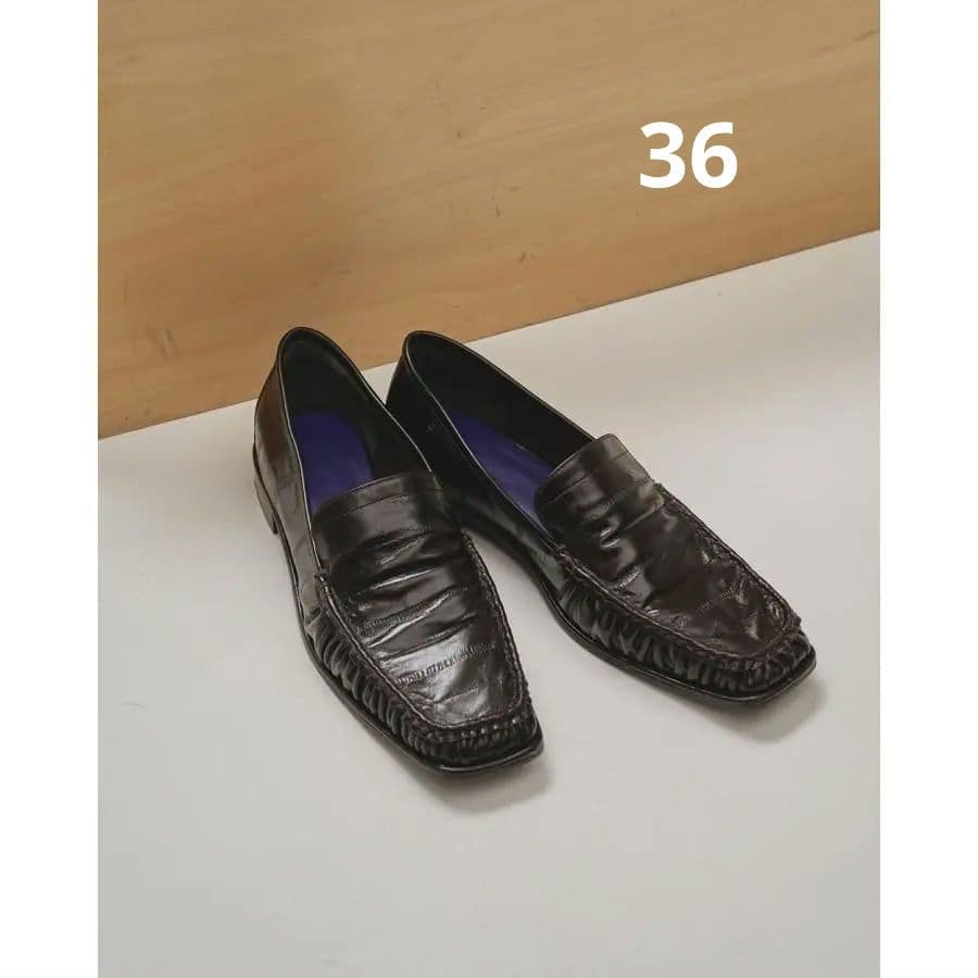 TODAYFUL　Squaretoe Gather Loafers　36