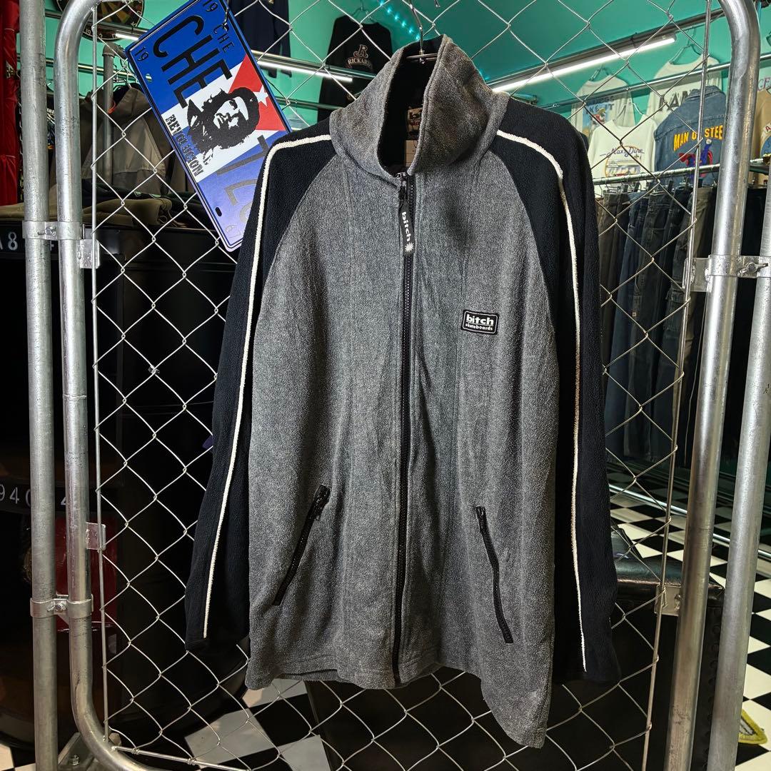 bitch skateboards フリースジャケット　黒グレー　ビッチ