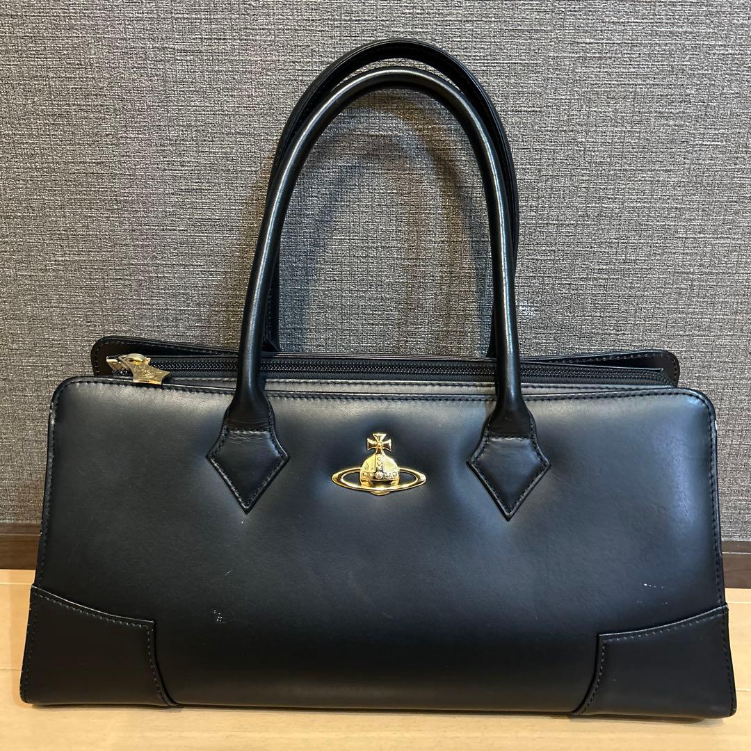 希少　廃盤　viviennewestwood ブラックレザー ハンドバッグ
