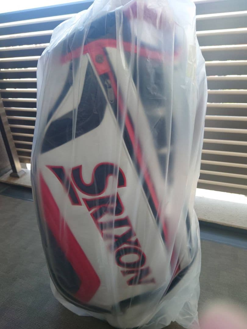 サクソン キャディバッグ ホワイト/レッド/ブラック