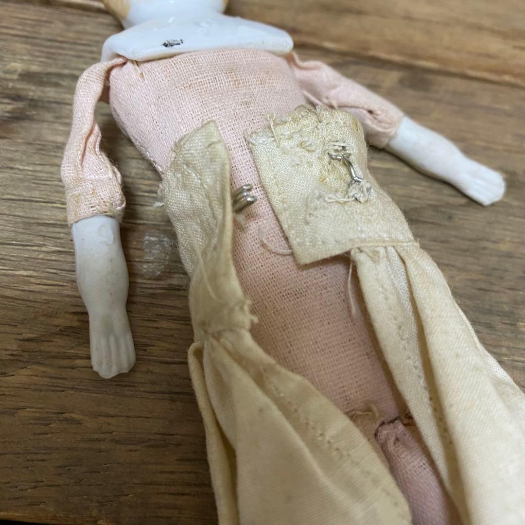 ドイツアンティーク チャイナヘッドドール 18.5cm ブロンド