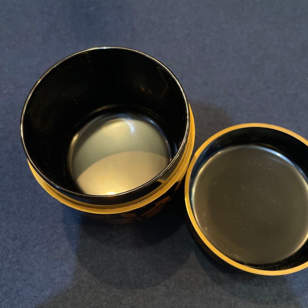 茶道具『雪吹 笹露 棗』輪島塗の名工【茶平 一斎】(作)共箱　※美品