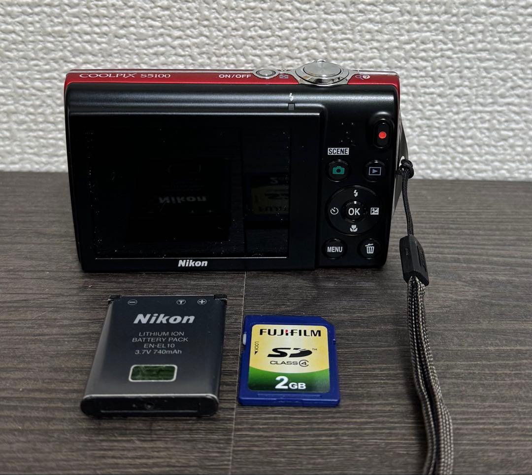 Nikon COOLPIX S5100 レッド デジタルカメラ