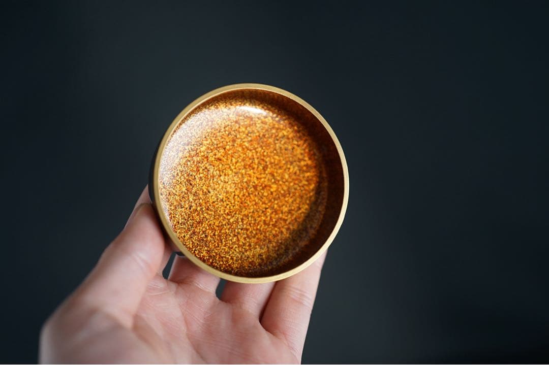 加賀蒔絵師 大下香仙 柳橋 棗 共箱 共布 金蒔絵 梨地 螺鈿細工 漆芸名品