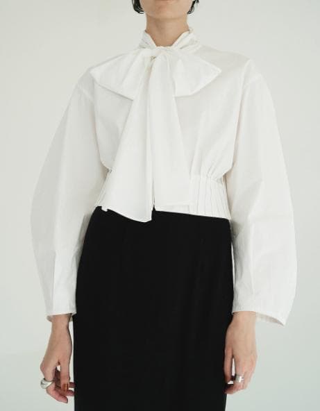 ち*な様 CLANE クラネ RIBBON ZIP SHIRTS リボンジップシ