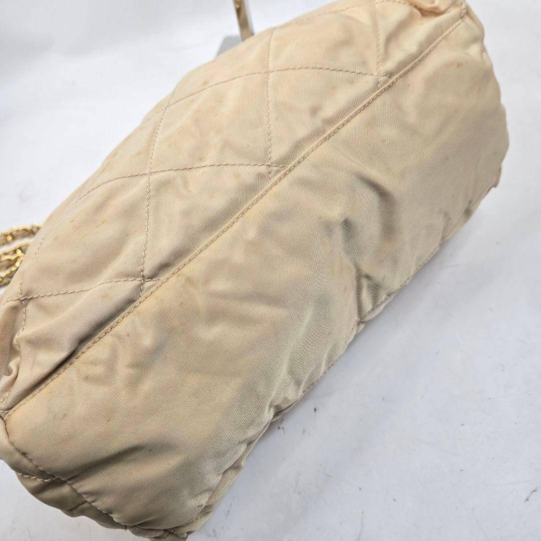 PRADA ダブルチェーンショルダーバッグ キルティング ナイロン