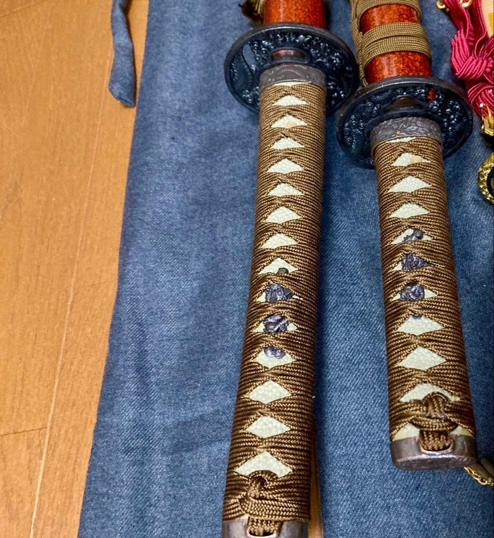 虎党商品!模擬刀鋼製刀2本セット＆刀掛けセット、居合刀、武具、コスプレ