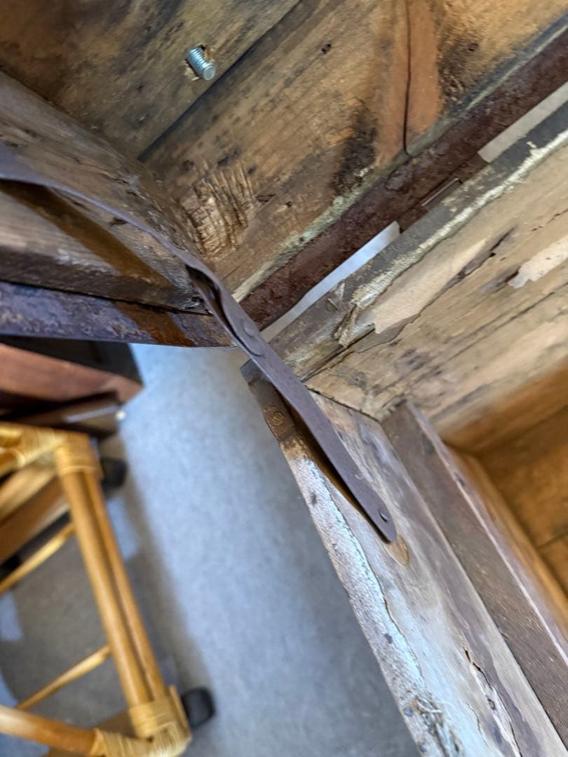 1880s EAGLE LOCK CO 米国製船旅トランク 希少140年物