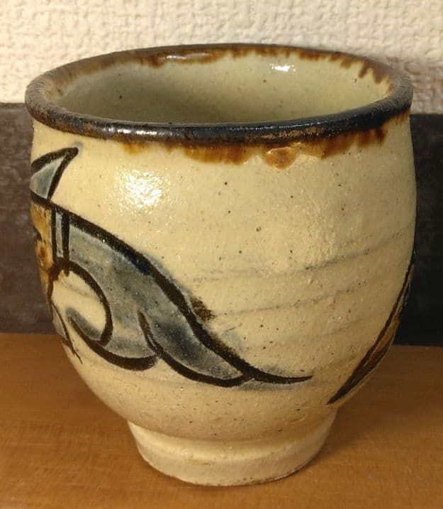 人間国宝 金城次郎 壷屋焼湯呑 栞 共箱 美品 壺屋焼 やちむん