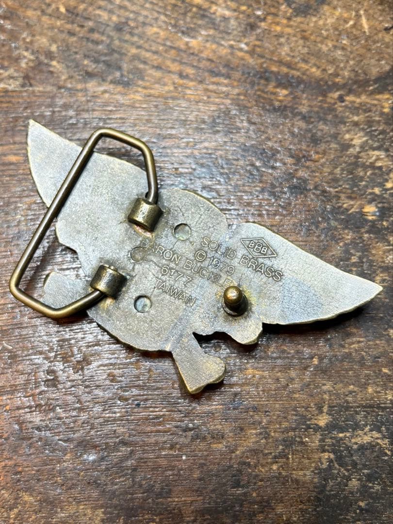 みらりん 　1979年　スカル　髑髏　ブラス　バックル　真鍮　ビンテージ