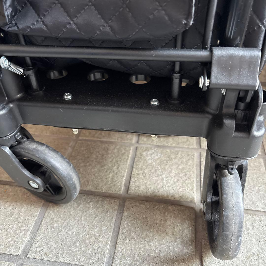 島製作所 メロディ スムーズグランデ キルティングBK シルバーカー