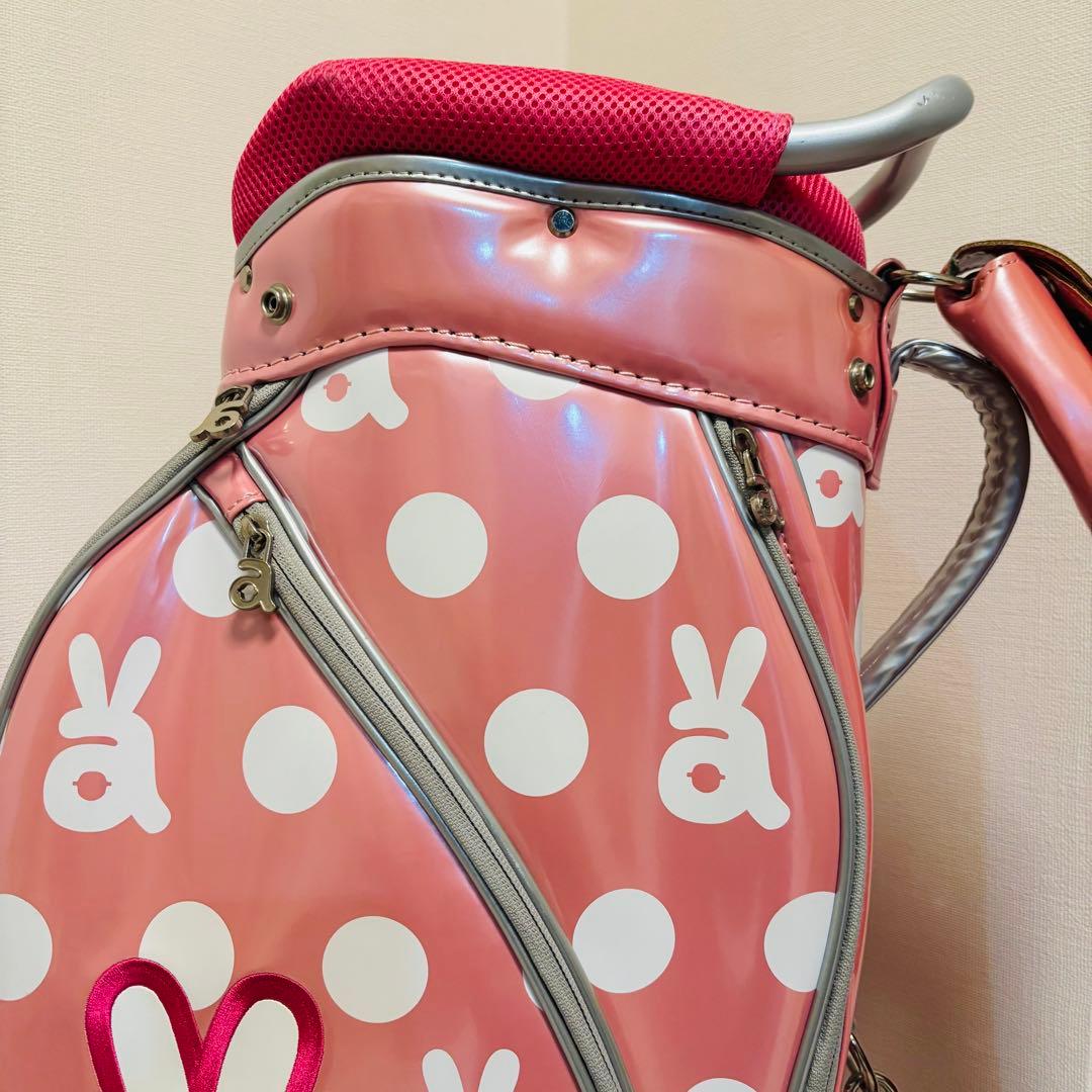 archivio ピンク ドット ゴルフバッグ ギャディバッグ
