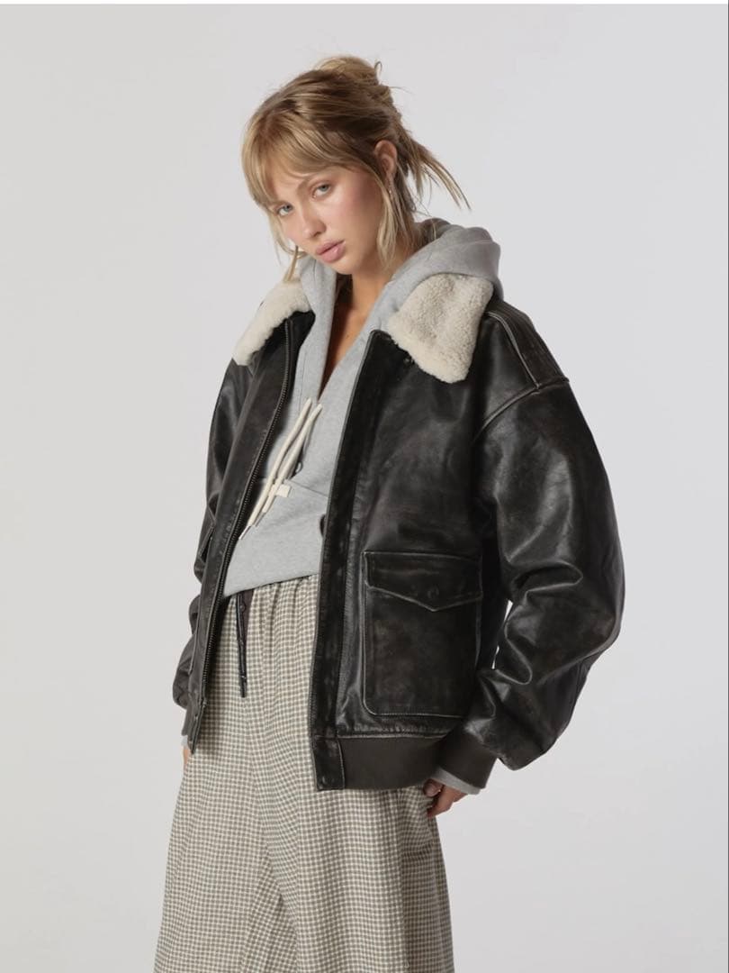 ジャケット・アウター Glowny AIR FORCE LEATHER JACKET