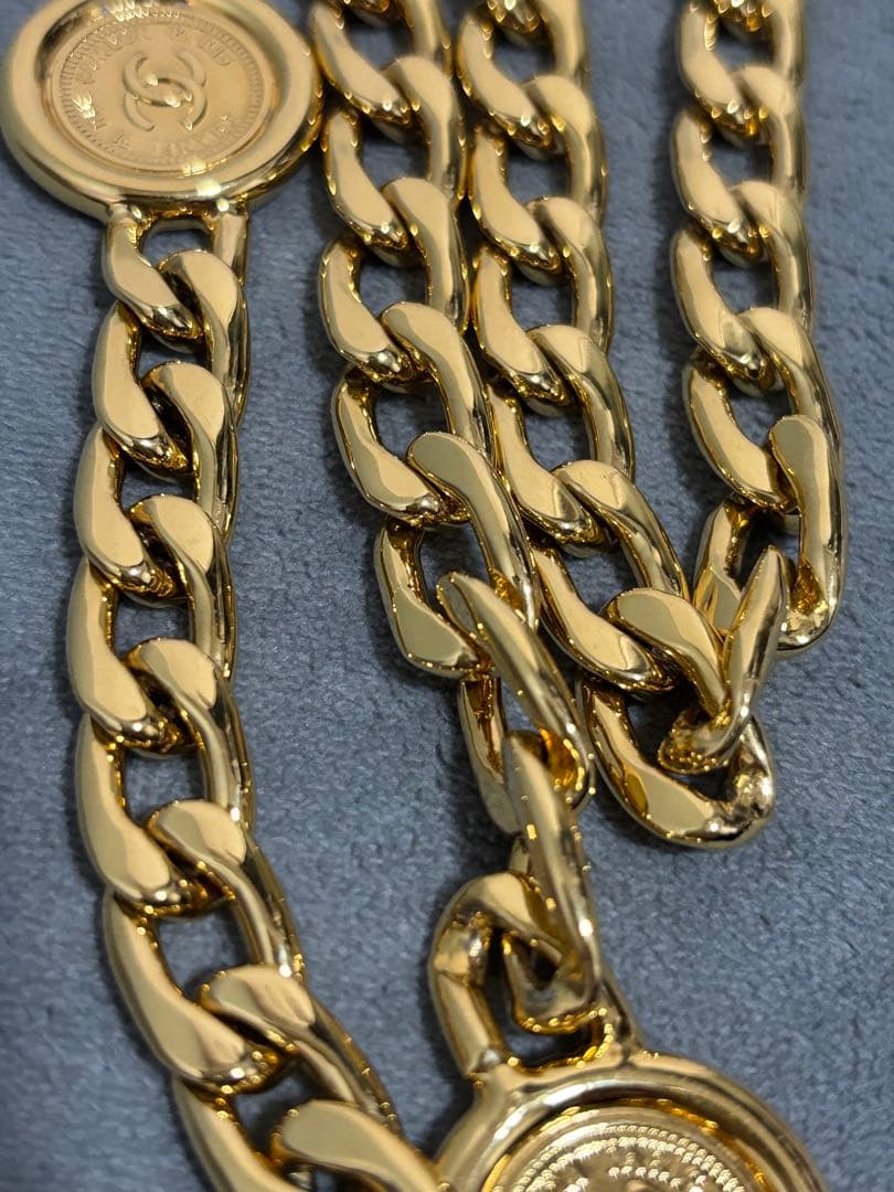 【美品】シャネル CHANEL ベルト ココマーク ヴィンテージ　チェーンベルト