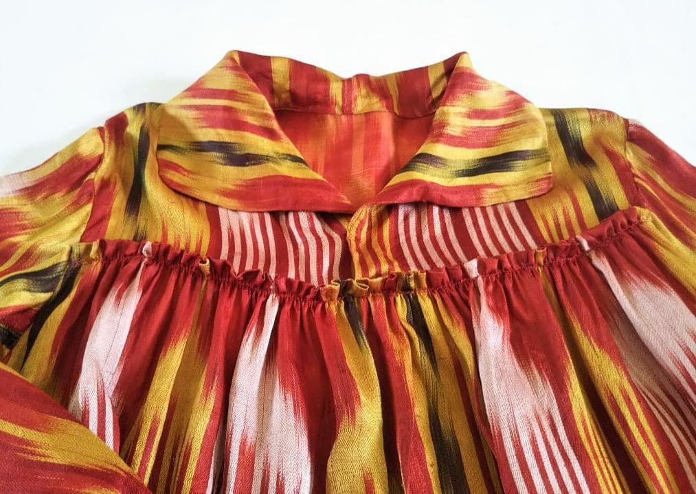 ウイグル族 伝統衣装 民族衣装 ハンドメイド 手織り物　アンティーク　ビンテージ