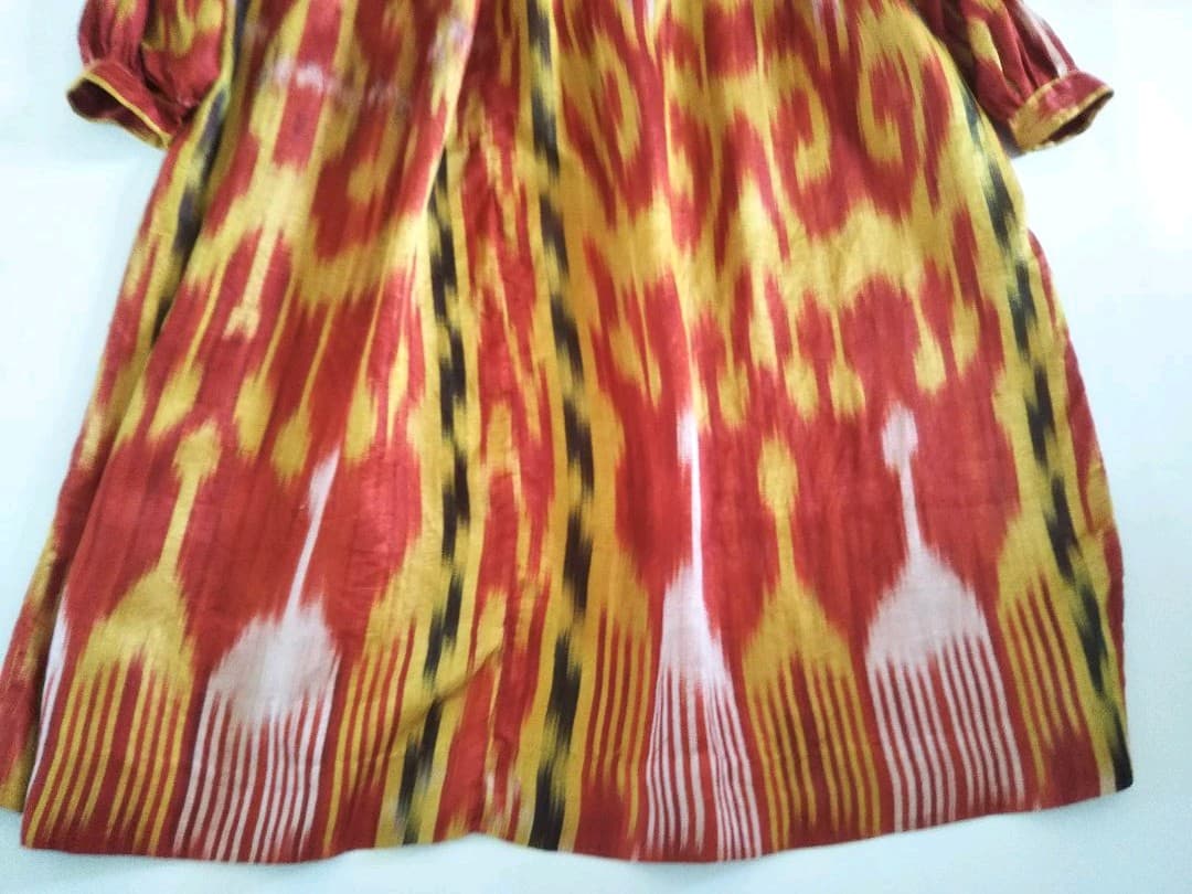 ウイグル族 伝統衣装 民族衣装 ハンドメイド 手織り物　アンティーク　ビンテージ