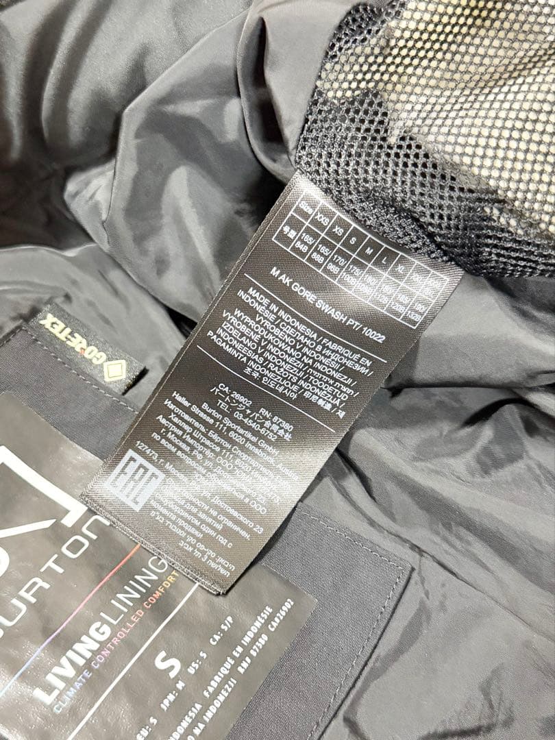 バートン スノーボード ウェア AK GORE-TEX SWASH PT S