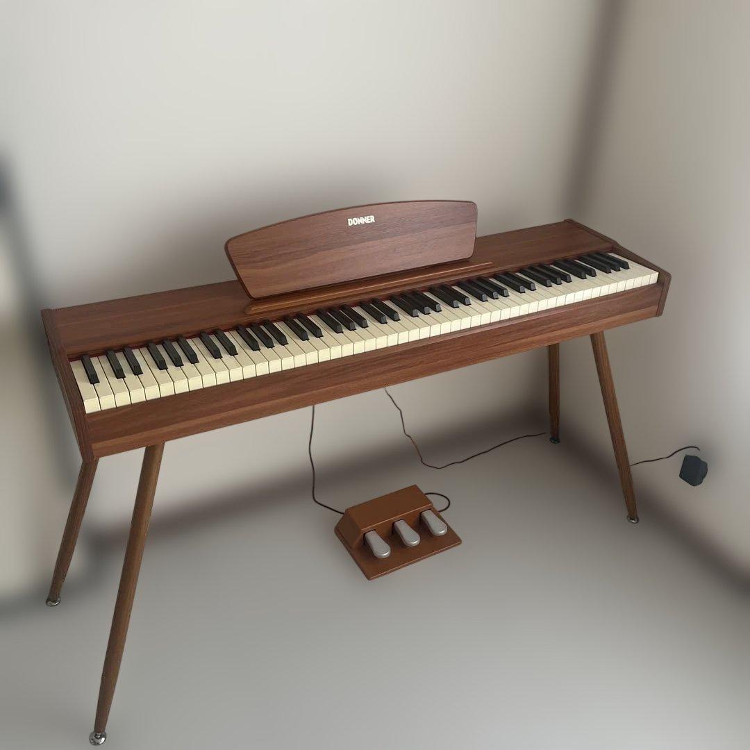 Donner 電子ピアノ 88鍵盤 3本ペダル DDP-80