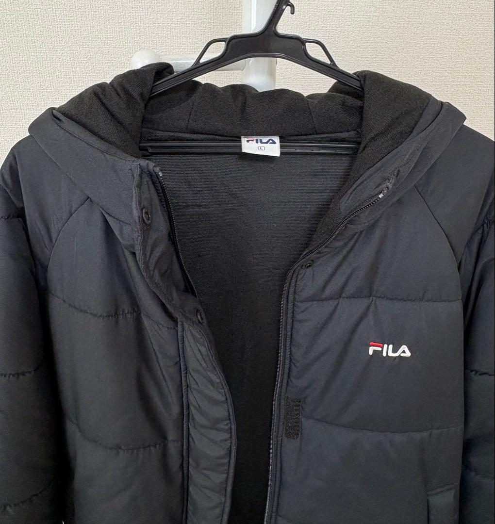 【新品】FILA　 撥水中綿ベンチコート　ブラック　レディース　Lサイズ