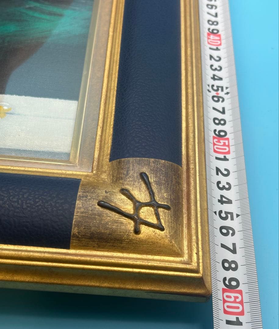 安*雄様 八代亜紀 『海への想い（静）』 油彩画 直筆サイン入り ミリオンアート