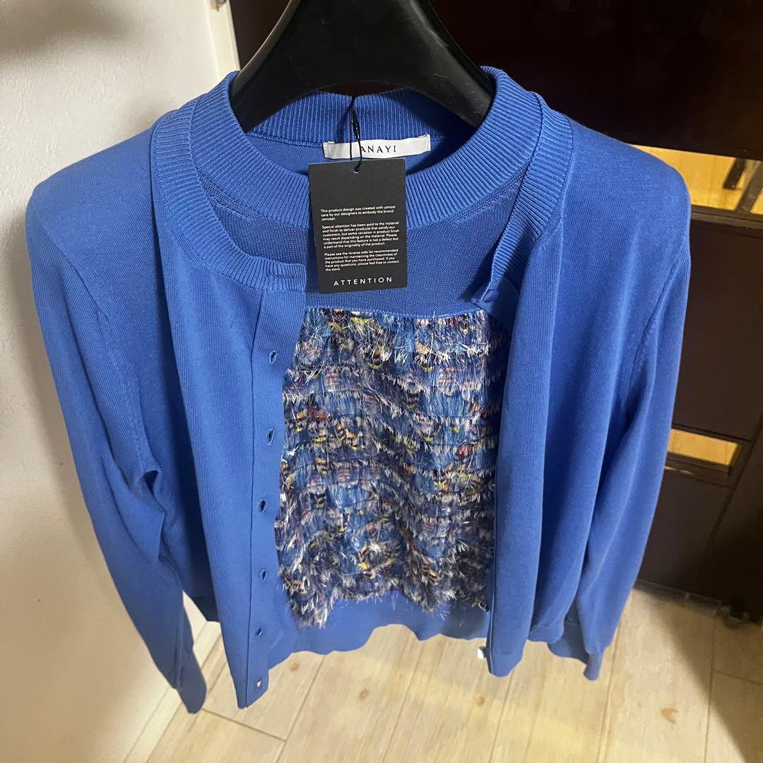 新品☆ANAYI フランジャプリントセットアップ/セオリー、23区、セルフォード