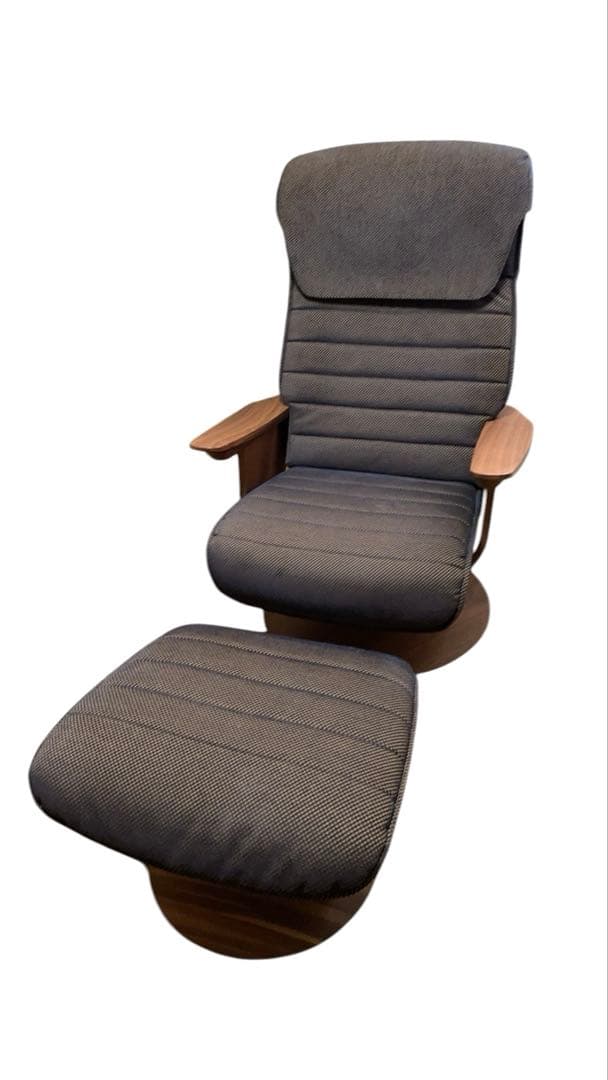 【ゆうくん】カリモク リクライニングチェア オットマン付 RU75