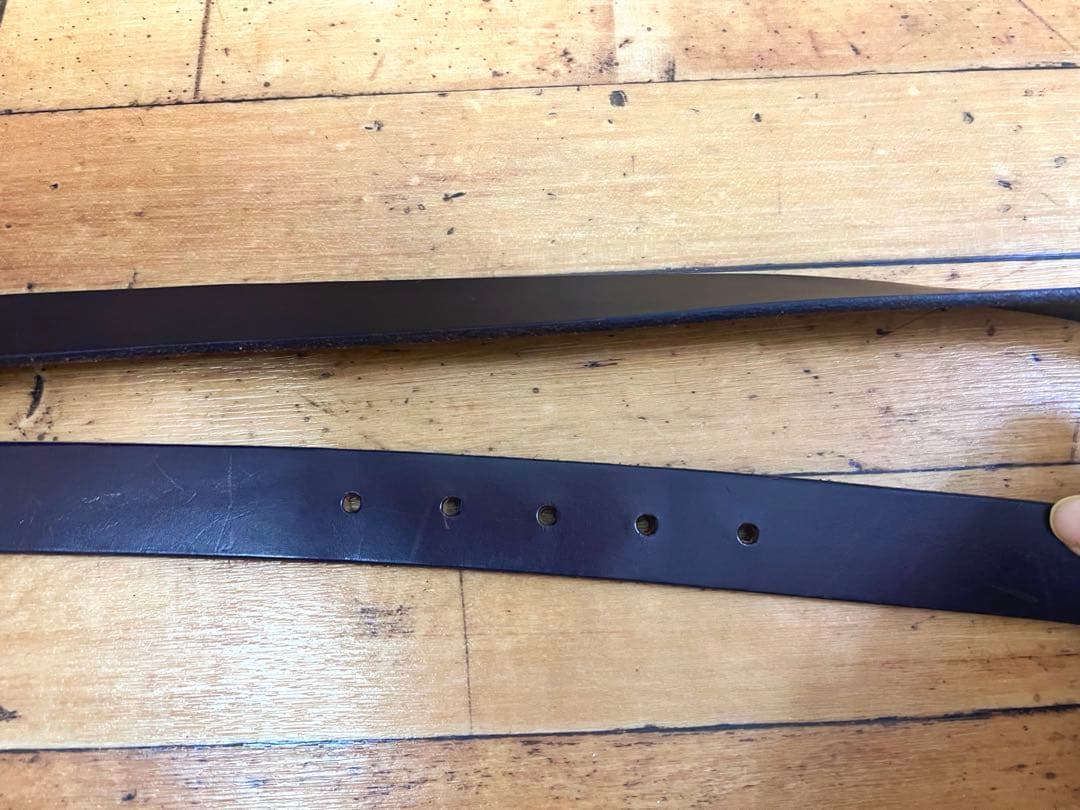 【美品】ウィムガゼットwhim gazette カーフレザーベルト２本セット