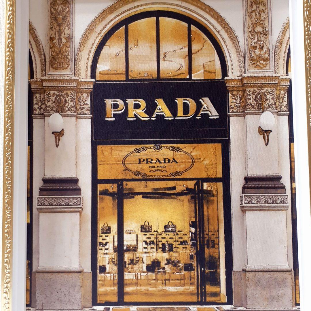 輸入雑貨　オマージュキャンバスアートパネル　『PRADA』　エントランス