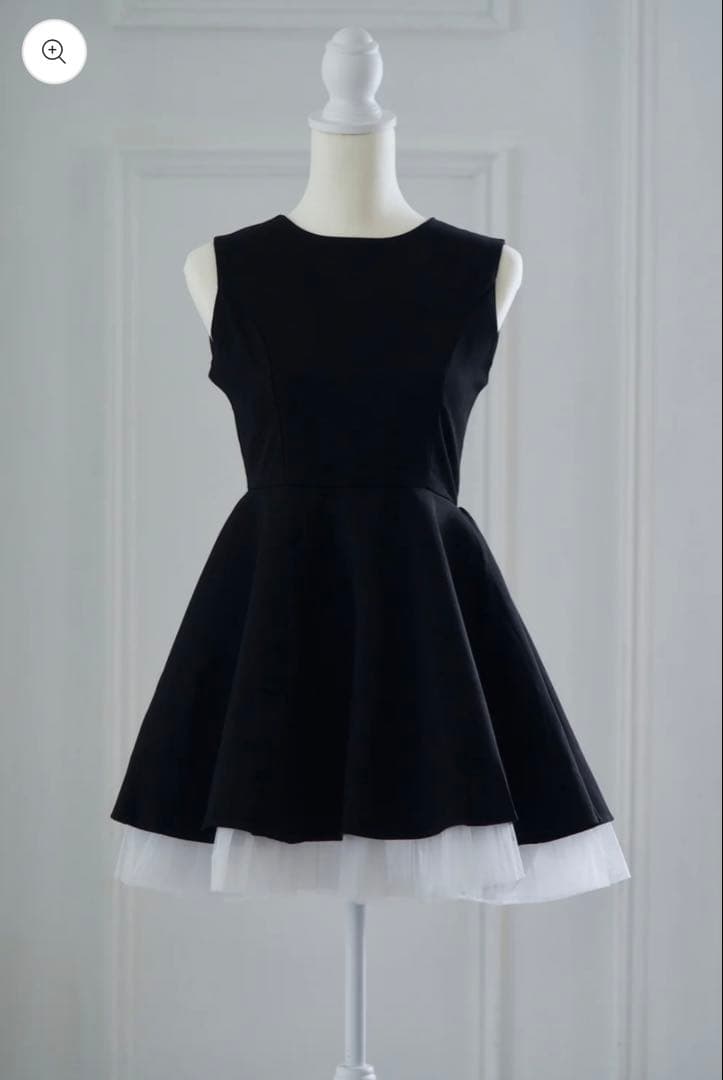 【POMIII PARTAGE】tulle mini op/ブラック(Sサイズ)