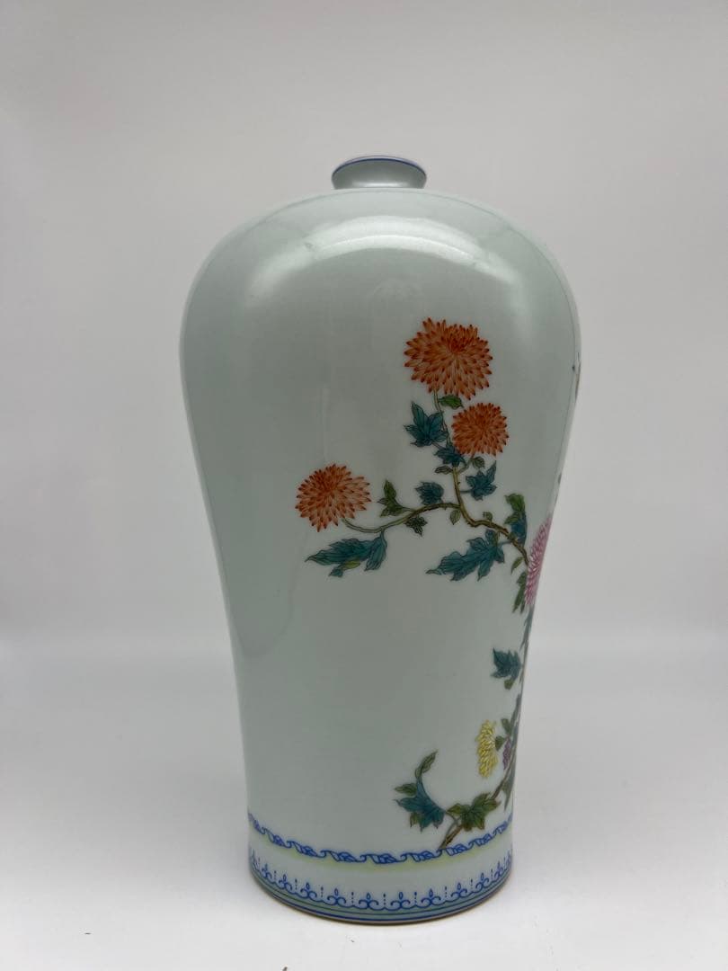 中国民国〜50年代の粉彩梅瓶唐物古美術品　江戸アンティーク骨董コレクション青磁