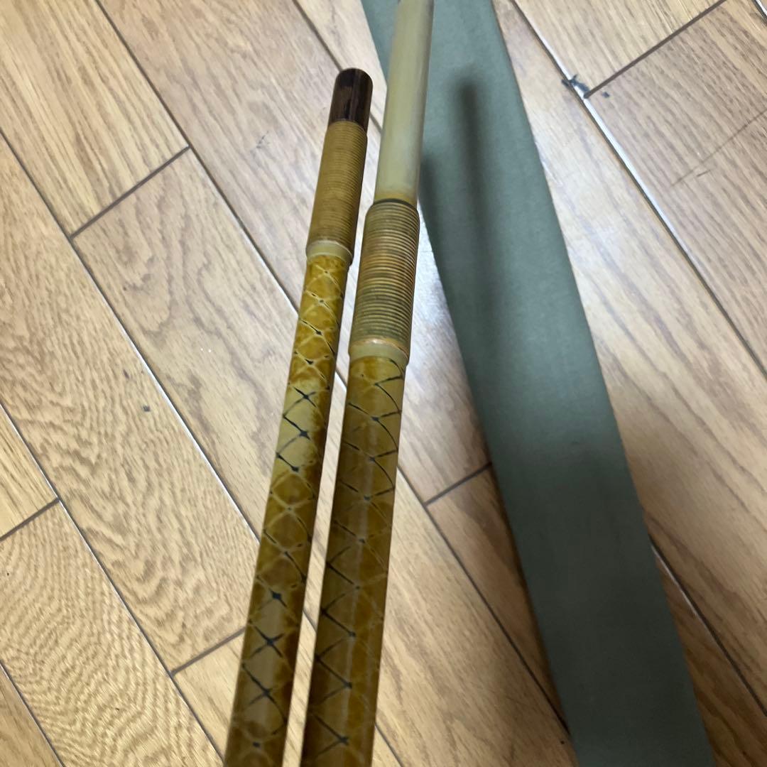 希少　シマノ 朱紋峰 飛ぬけ 竿掛 二本物 2本物 ヘラ竿 へら竿 ヘラブナ竿