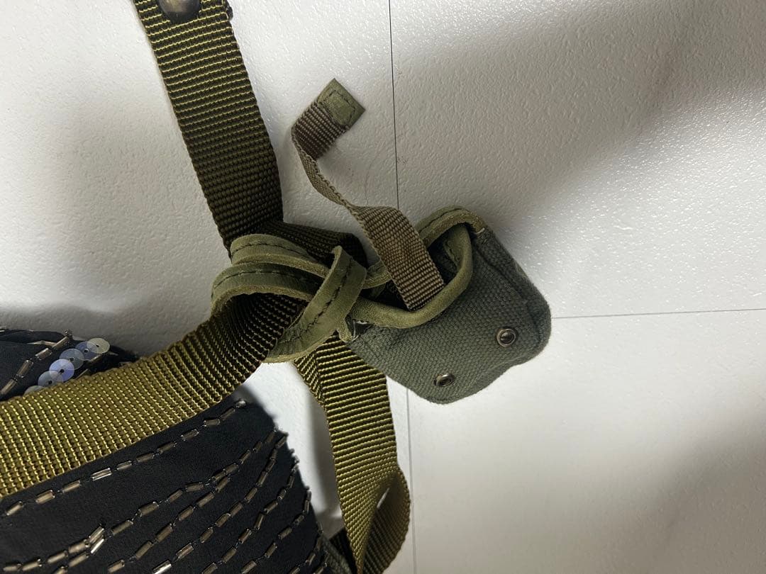 新品❗️00s y2k diesel ショルダーバッグ　スタッズ　ビーズ　ラメ