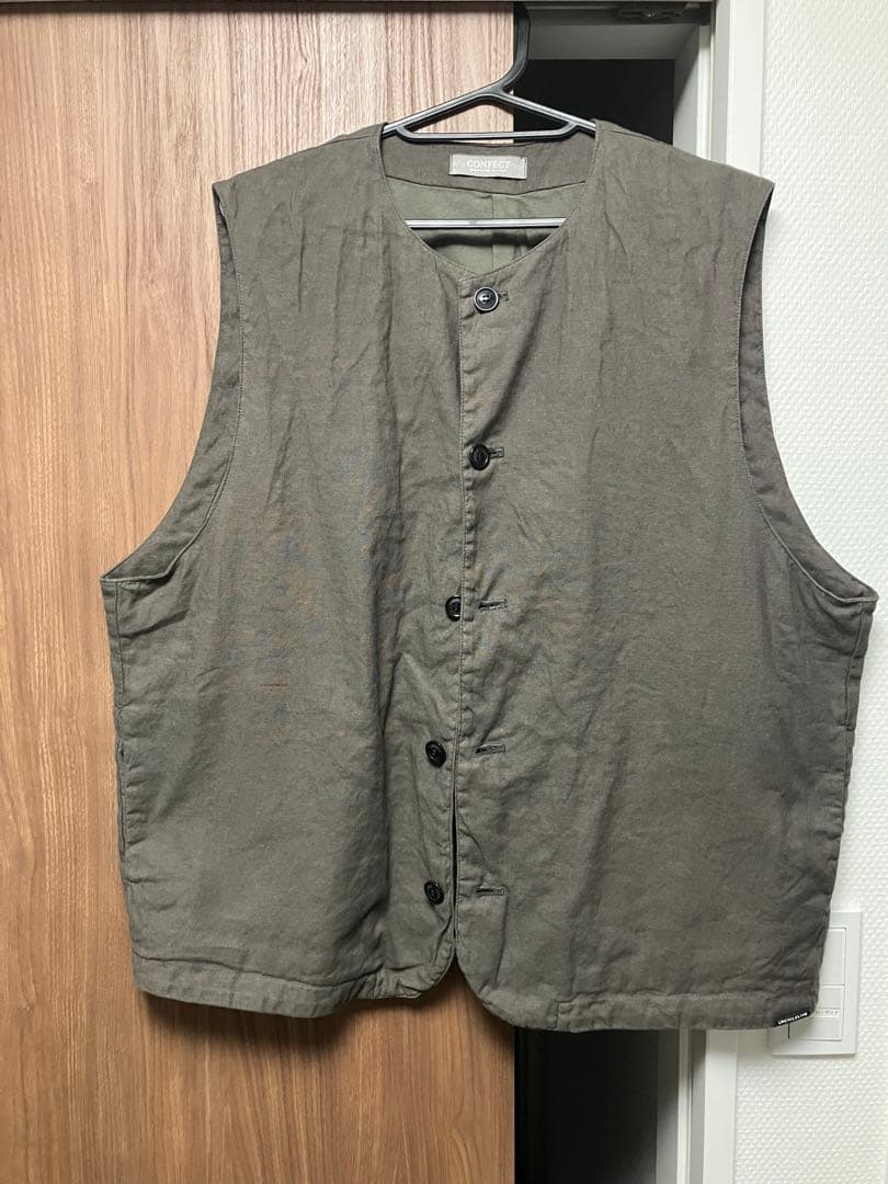 【UpcycleLino 】 ポプリン クルーネックベスト（ふね）