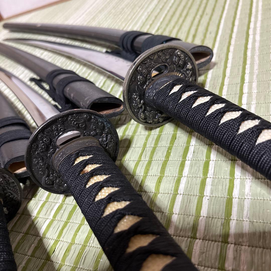 模造刀　模擬刀　武士　侍　伝統工芸　剣　ソード　太刀　　2本　小太刀2本　鍔