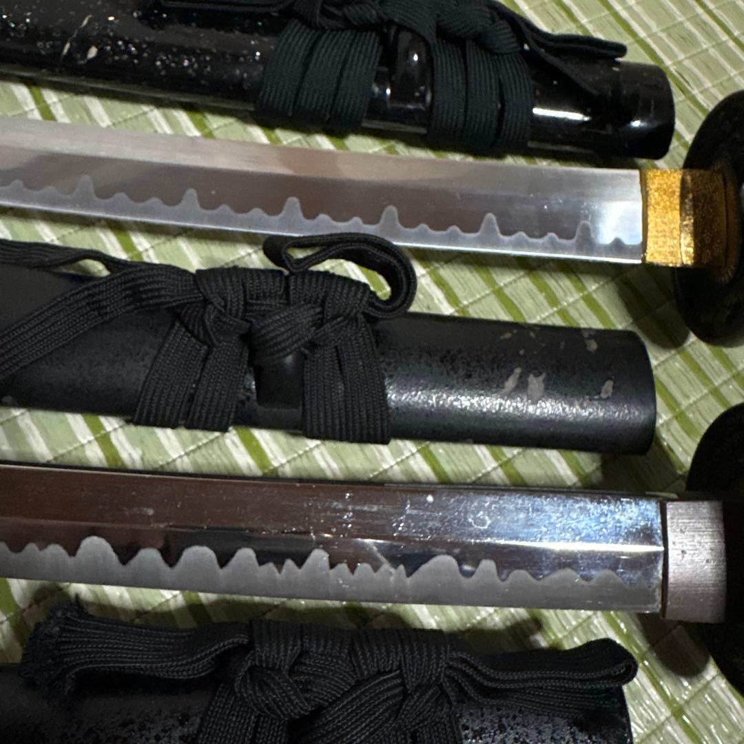 模造刀　模擬刀　武士　侍　伝統工芸　剣　ソード　太刀　　2本　小太刀2本　鍔
