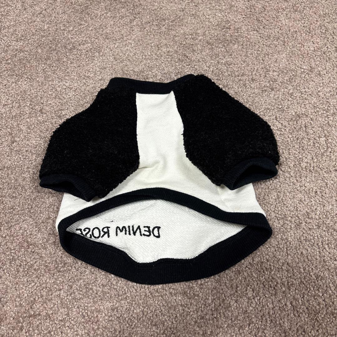 DENIM ROSE 犬服 Lサイズ ホワイト/ブラック