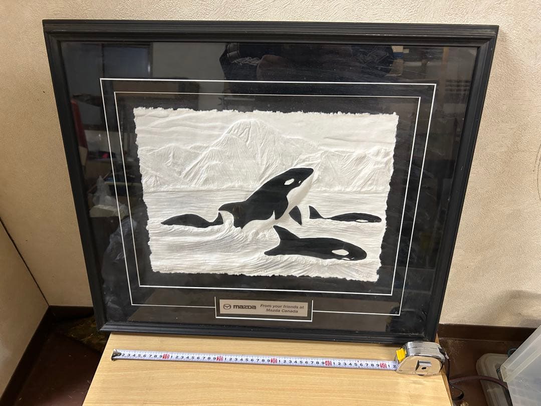 オルカ彫刻額縁　カナダMAZDAマツダ