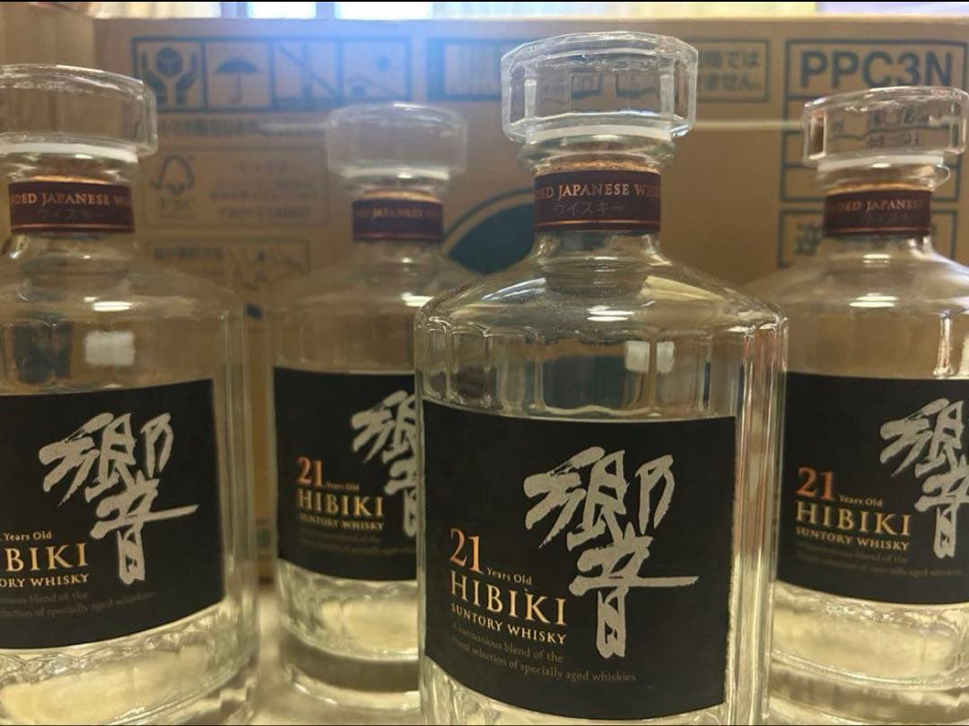 響 21年 ウイスキー 空瓶 4本セット